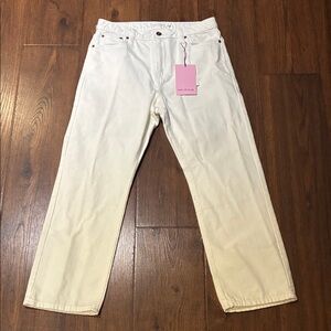 Avec Les Filles women’s Off-White Straight Jeans